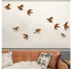 Luxury Wall Art Modern Wall Decor Glass Birds Art For Living Room Decor