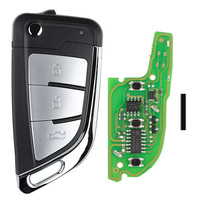 Clé télécommande universelle filaire Xhorse XEKF21EN à 3 boutons, style couteau, pour outil de clé VVDI, version anglaise