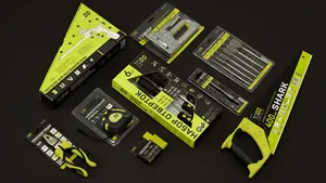 Custom Logo Printed Gold Foil Stamping Hand Tool Paper Packaging <b>Boxes</b> with Window Matt Lamination Embossing Made Coated Paper - Product Image 2