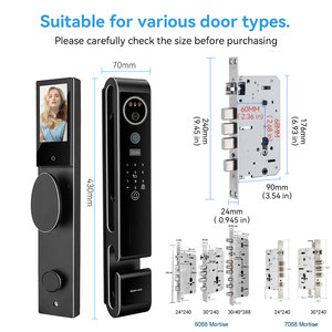 Cerradura Inteligente Qleung S666 de Aleación de Aluminio con Huella Dactilar <span class=keywords><strong>3D</strong></span>, Contraseña/Tarjeta de Acceso, Videollamadas y Control por Aplicación Tuya - Product Image 6