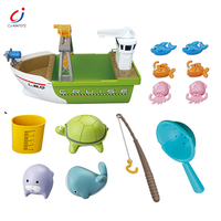 Chengji multifonction enfants jeu de pêche jouet été en plastique bateau de pêche semblant jouer eau courante évier Table jouet