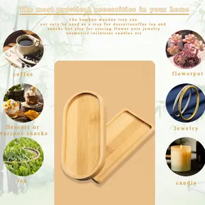 Custom Home Decor Square Bamboo Coaster Saucer Flower Pot Tray Mat Kitchen Board Creative Coaster Coffee Coaster
