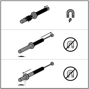 Varilla de imán de neodimio N35 superfuerte N52, sistema de fácil limpieza con orificio M8, bloque de patrón de cilindro de acero inoxidable, compuesto de soldadura - Product Image 6