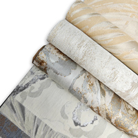 Rouleaux de tissu pour rideaux occultants non inflammables en fausse soie jacquard de luxe les plus récents pour la décoration de la maison et les textiles de maison pour hôtels