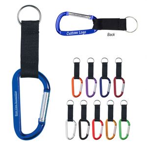 Personalizado # 8 Mosquetones con Correa y Anillo Dividido, Regalo Promocional para Eventos Corporativos, Accesorio de Equipo para Exteriores, Herramienta Publicitaria - Product Image 1