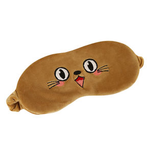 Masque pour les <span class=keywords><strong>yeux</strong></span> en peluche super douce avec motif d'ours mignon de dessin animé, sangle réglable, bandeau de sommeil pour enfants, soulagement du stress - Product Image 1