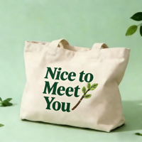 Sac fourre-tout en toile de coton uni personnalisable, réutilisable, avec logo, pour la plage ou le shopping