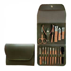 Juego de Manicura de 16 Piezas de Acero Inoxidable con Estuche de Cuero PU, Juego de Cortaúñas, Bolsa Plegable, Herramientas de Manicura - Product Image 6