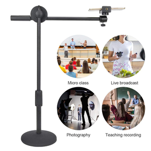 Logo Flexible Aluminium Alloy Adjustable Floor <b>Stand</b> Holder Phone <b>Stands</b> <b>for</b> Video Vlog - Product Image 3