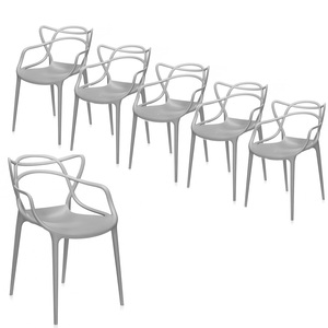 Sedie Maestro in Polipropilene con Schienale e Braccioli Intrecciati, 53x52x81 cm, Ergonomiche con Piedini in Gomma Antigraffio - Product Image 1