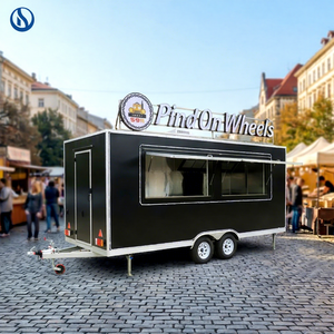 HONLU Mobile Kitchen Concession Trailer <strong>Food</strong> Truck Trailer Container <strong>Food</strong> <strong>Stand</strong> Stainless Steel Interior for Pizza Burger - Product Image 1