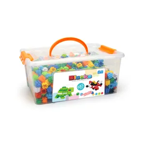 Hot verkaufen Kinderspiel zeug DIY Mini Block Lernspiel zeug 685 Stück Kunststoff quadratischen Baustein Spielzeug