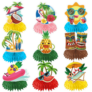 Nuevos Artículos para Fiestas de Cumpleaños con Temática Hawaiana, Flamingo de Papel, Centro de Mesa para Interiores, Decoración de Escritorio - Product Image 2