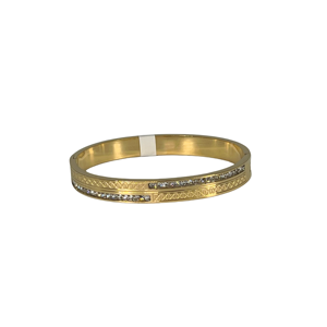 Fashion Bangle 316L Stainless Steel PVD Gold Plating Sustainable Resistant Jewelry for Women - Product Image 1