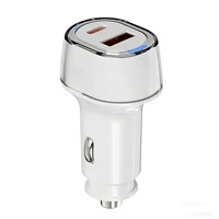Chargeur de voiture à double système de positionnement intelligent, charge rapide, compatible avec l'allume-cigare de voiture, compatible avec Apple Google Find My
