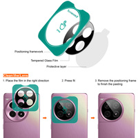 Film de protection d'objectif d'appareil photo HD en verre trempé à auto-positionnement pour OnePlus Ace 6T 5G