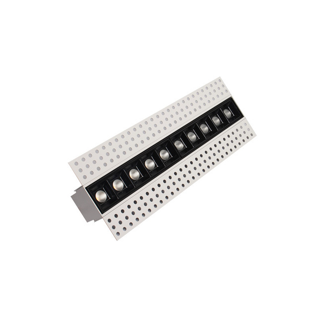 Home-use Aluminum Embedded Frameless Grille LED Magnetic Linear Light Anti-Glare for Living Room and Corridor