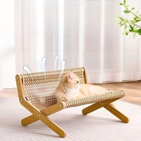 Le set de griffoir et de lit pour chat en sisal est durable, ne perd pas ses fibres, résistant à l'eau, respirant et chaud.