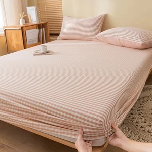Drap-housse en polyester de style japonais, protection de matelas à couverture intégrale à 360 degrés, disponible en motif écossais ou rayé pour matelas <span class=keywords><strong>Simmons</strong></span> - Product Image 3