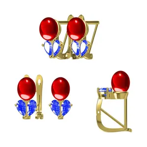custom exaggerated gold filled tassel earring 925 sterling silver pearl designer hooks fashion jewelry stud earrings for women