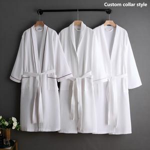 Wholesale Custom 100% Cotton Waffle <strong>Bathrobe</strong> Quick Dry Soft Skin Friendly With Custom Color &amp; Logo for Hotel Spa - Product Image 3