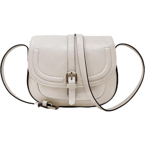 Minimalist Genuine Leather <b>Crossbody</b> <b>Bag</b> Black Buckle Closure All Seasons Women's <b>Mini</b> <b>Bag</b> - Product Image 2