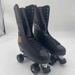 2022 Neue Technologie Günstigere Versand kosten 4 Räder Inline Roller Quad Skates Lila Lederschuhe Rot