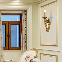 Applique murale simple en laiton massif pour salon, escalier, chambre à coucher, chevet et bureau, style français