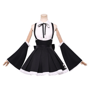 Costume de cosplay gothique noir et blanc, rétro, pour chanteuse, fille mignonne, cosplay 2D, pour homme adulte, ODM - Product Image 5