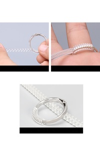 Ajusteur de bague invisible, ressort transparent, spirale téléphonique universelle pour hommes et femmes, réducteur de taille de bague réglable, resserre-bague - Product Image 3