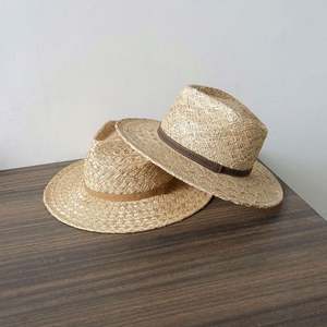 Chapeau de paille Panama Bao fait main, mode printemps-été, avec ruban décoratif, pour l'extérieur, protection solaire jazz - Product Image 4