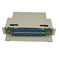Boîtier de distribution de fibres optiques (ODF) haute capacité 48 cœurs LC, montage en rack 19 pouces pour réseau de télécommunications FTTH CATV
