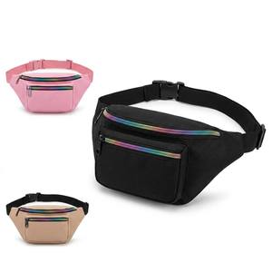 Wholesale Crossbody Belt Bag Women Mini Fanny Pack Adjustable Strap Rainbow Zipper Sling Chest Bum Bag for Travel Sports - Product Image 1