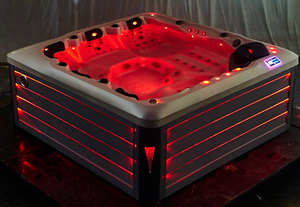 Cinq personnes surdimensionnées utilisent Smart Outdoor Massage Hot Tub <span class=keywords><strong>Spa</strong></span> Tubs - Product Image 2