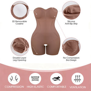 Body Moldeador de Algodón 100% Sin Costuras para <span class=keywords><strong>Mujer</strong></span>, Control de Abdomen, Levantador de Glúteos, Moldeador de Cintura, Tallas Grandes, Tirantes Finos, 5 Pulgadas - Product Image 5