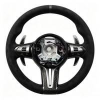 Volant en daim noir avec garniture en fibre de carbone et logo CS creux pour BMW 320 525 F10 F20 F30 F15 F25 F07 F01 F82 M3 M4 M5 M6