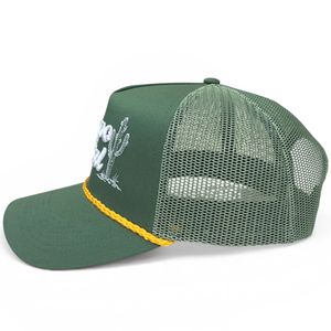Gorra Trucker de 5 Paneles con Logotipo Personalizado al por Mayor, Estilo <span class=keywords><strong>Kampo</strong></span> Rival Cactus Western Vintage, Verde Oliva, con Cuerda Frontal - Product Image 3