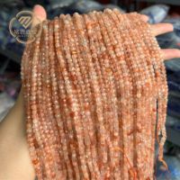 Perles en pierre naturelle, pierre de soleil, 4*4mm, carrées, facettées, perles de pierres précieuses en vrac pour la fabrication de bijoux DIY