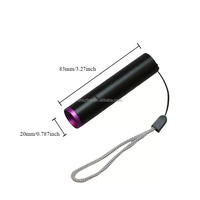 Mini lampe UV portable avec batterie au lithium intégrée 365 nm ultraviolette pour la détection des éléments fluorescents