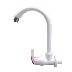 Robinet de cuisine blanc réglable en plastique à poignée en L, économiseur d'eau, durable, de qualité supérieure, 1/2 pouce - Product Image 4