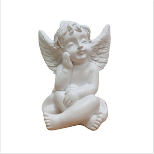 Figura de Ángel Adorable de Resina Blanca, Estilo Vintage, Decoración de Escritorio, Regalo de Boda - Product Image 1