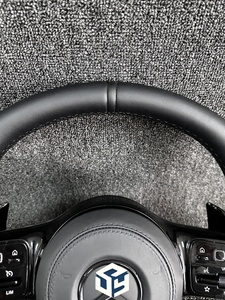 Volante per Auto in Pelle Nera con Modifica a Foro Completo per Mercedes Benz <span class=keywords><strong>C</strong></span> GLC E S CLS <span class=keywords><strong>AMG</strong></span> - Product Image 5