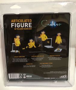 Mô hình nhân vật hoạt hình Coraline của <span class=keywords><strong>NECA</strong></span> mặc áo mưa vàng, áo sọc, áo len sao, đồ chơi búp bê hoạt hình - Product Image 2