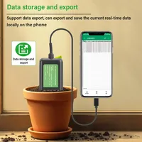 Analyseur de qualité du sol numérique 5 en 1 NPK EC Humidité pH avec enregistreur de données USB et application Android, capteur pour jardin et ferme, câble de 15 m
