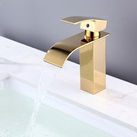 Mélangeur de robinet d'évier corps en laiton cartouche en céramique contrôle lisse chaud et froid installation facile pour bassin de salle de bain et cuisine