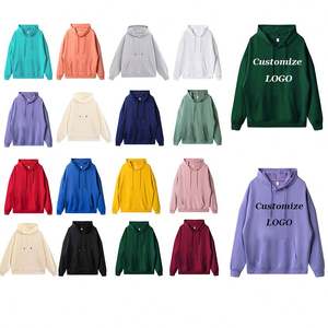 Cotton With Fleece Lining Embroidered Private Label Work Hoodies Custom Logo - Product Image 1