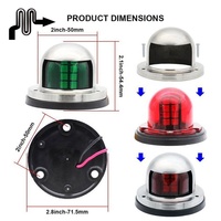 Feux latéraux à LED 12V, feux latéraux rouges et verts pour bateaux