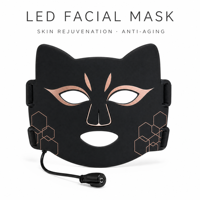 Masque LED pour le soin du visage avec minuteur, modes réglables, batterie rechargeable
