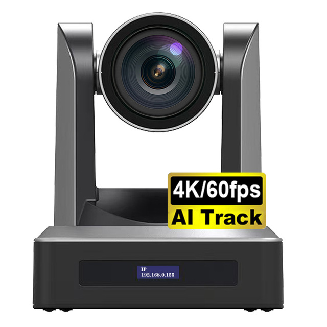 4K 60fps AI Tracking PTZ Camera 20X Optical Zoom, HD-MI/SDI/USB3.0, PoE+, NDI|HX Support for Live Streaming, Video Conferencing