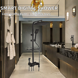 Stainless Steel Single Handle Square Rain Showerhead Constant Temperature Digital Display Modern Design for Hotel Use A1 Contemp - Product Image 3